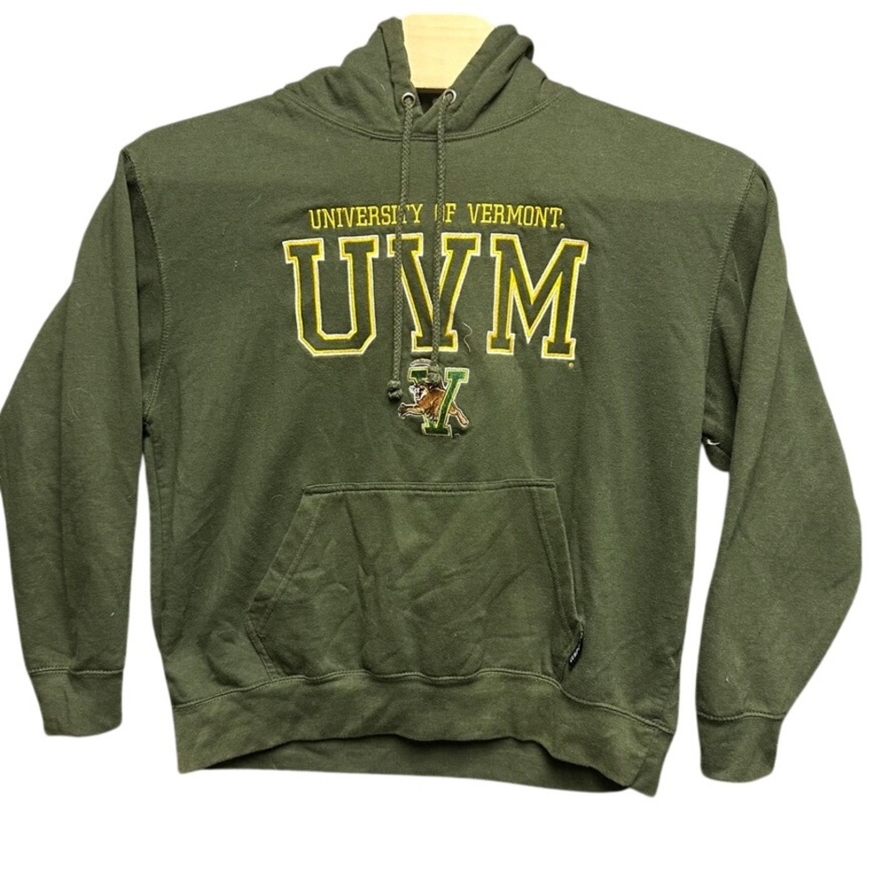 CI Sport University of Vermont UVM Catamounts Hoodie Green L Embroidered